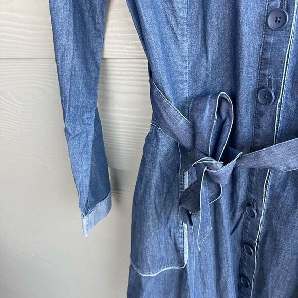 Brooks Brothers denim belted A line dress - Picture 4 of 8